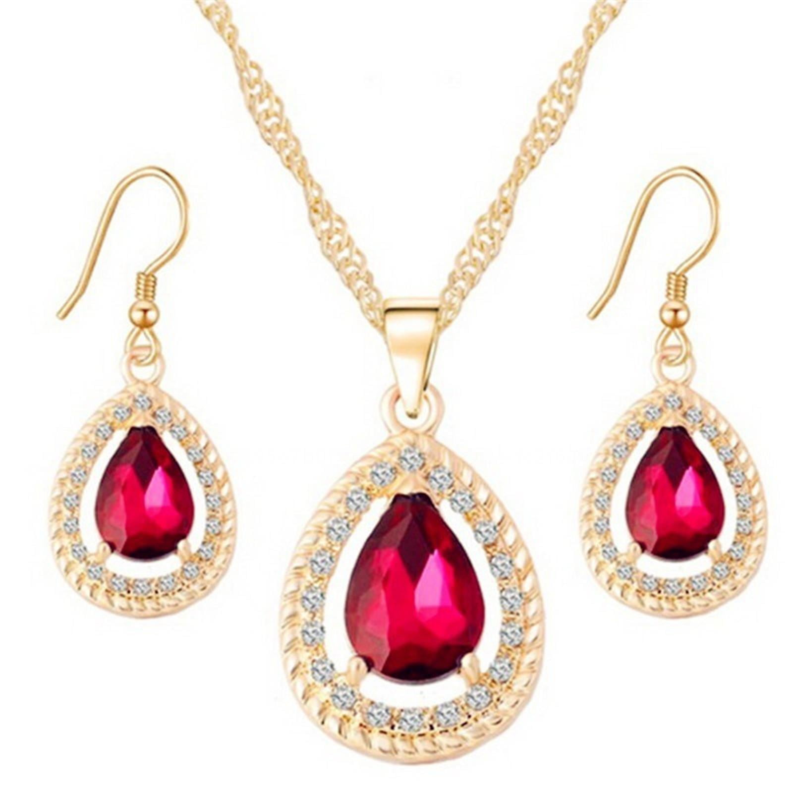  PowerFul-LOT Jewelry Sets for Teen Girls Earrings Necklace Set  Wedding Wedding Birthday Anniversary Dangle Earrings Collar Necklaces :  居家與廚房