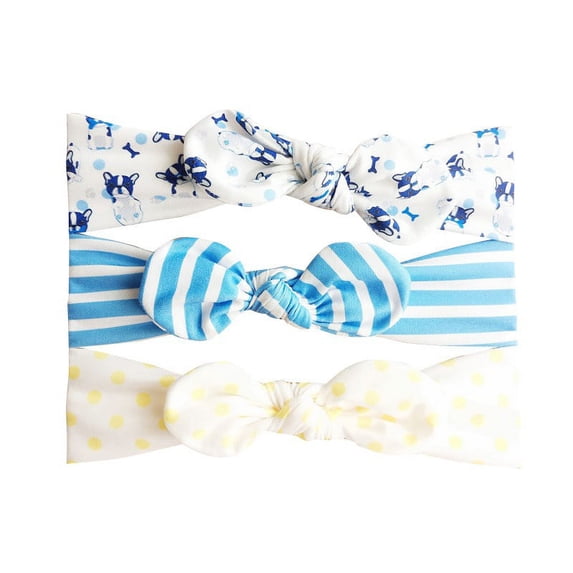 3 PCS Kids Girl Headband Bowknot Headband Bow Headscarf Hairbands