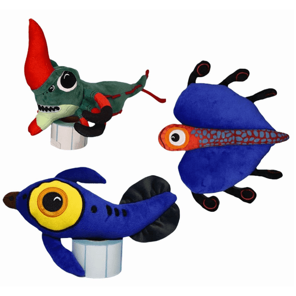 3 PCS Large Subnautica Plush Toy , Super Soft and Huggable Plush Doll, Horror Sea Beast Plushies for Home Sofa Decor, Collectible Stuffed Animal New Year Birthday Gift for Subnautica Game Fans