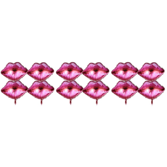3 PCS Lip Gloss Balloon Lip Balloon Blow Engagement Decoration 70X62CM Red