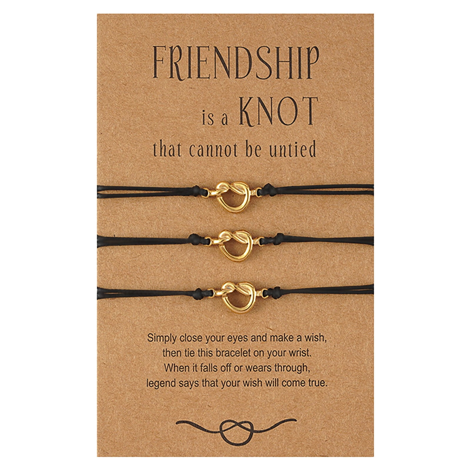 Friendship Knot Wish Bracelets for Best Friends, Gift Set Love Knot,  Meaningful Gift - Etsy