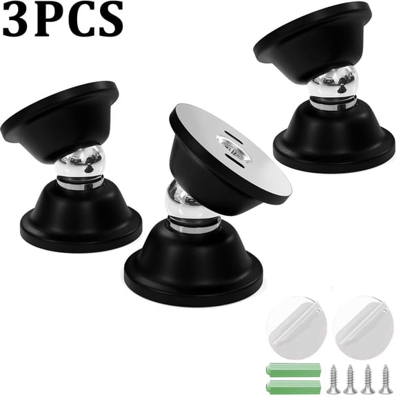 3 PCS Magnetic Door Stopper,RV Magnetic Door Stop for Door Holding & Stopping,Easy Install Non-Obtrusive Design,Flexible Mounting Options for Older Homes & Uneven Doors,Protects Walls