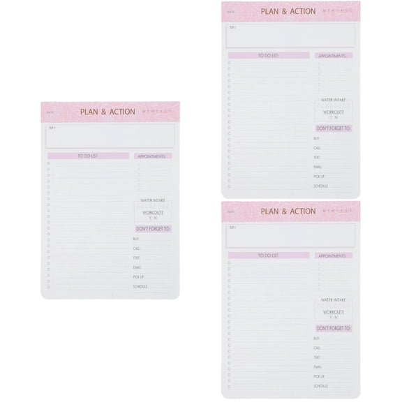 3 PCS Meal Planner Office Schedule Pencil Holders Display Notepad Work
