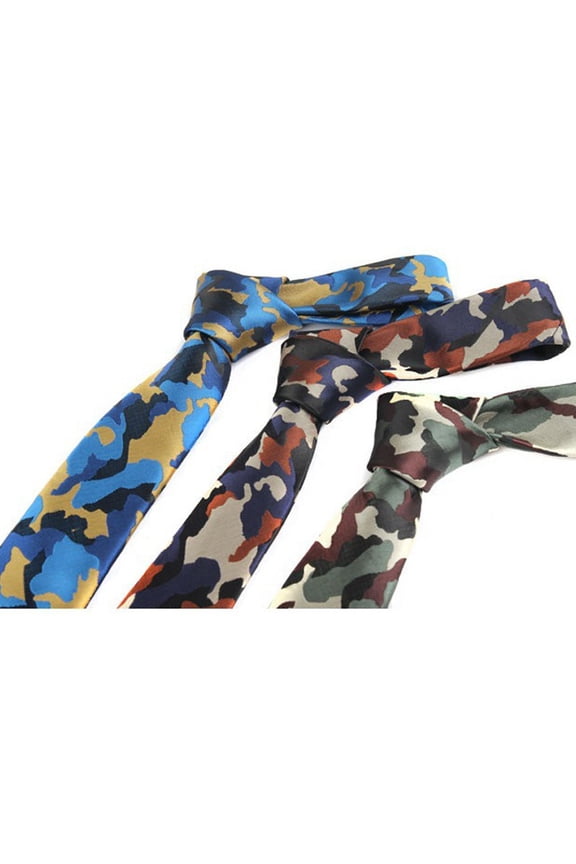 3 PCS Men 6CM Skinny Slim Camouflage Neck Tie Army Military Camo Party Necktie