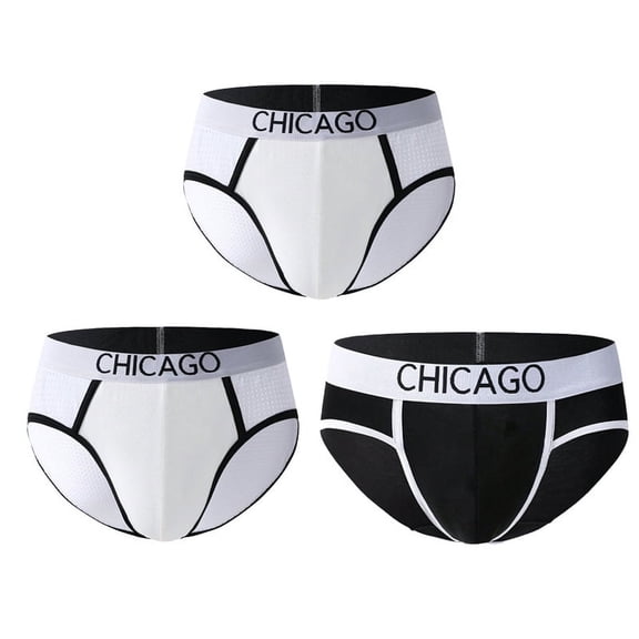 3 PCS Men's Briefs Mens Underwear Bikini Underwear Breathable and Comfortable Mid Waist Panties Sexy Stretch Triangle Pants