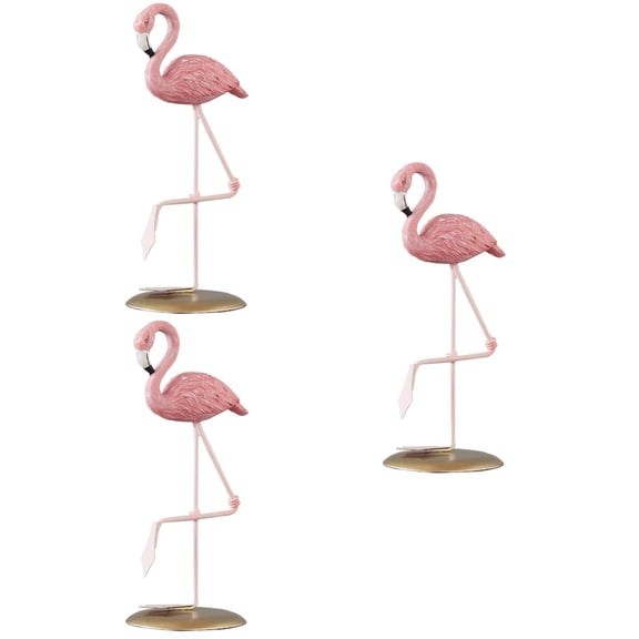3 PCS Merch Flamingo Pool Float Ornament Shelf Decoration Office