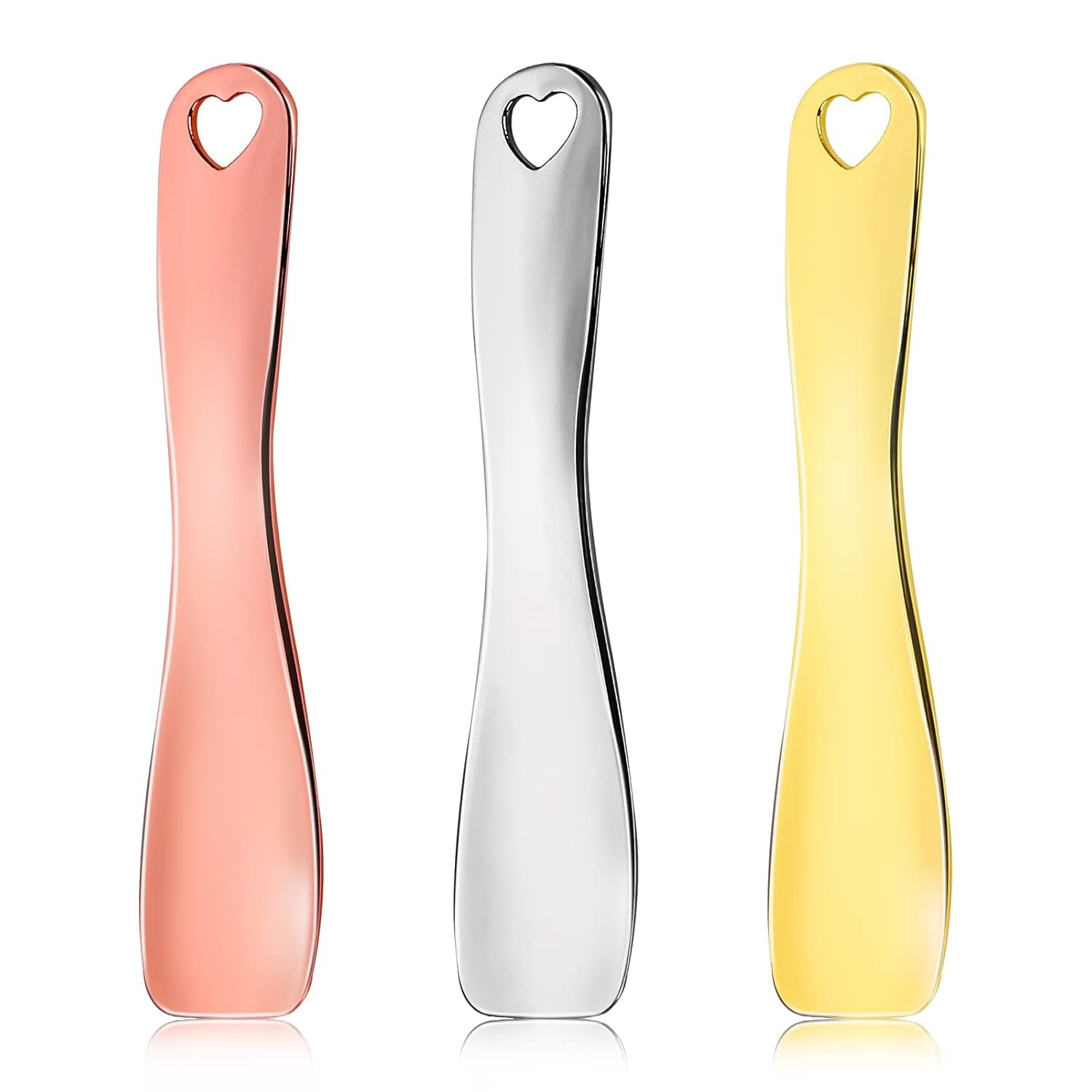 3 PCS Metal Cosmetic Spoon Skincare Spatula Stick Applicator Beauty Spa ...