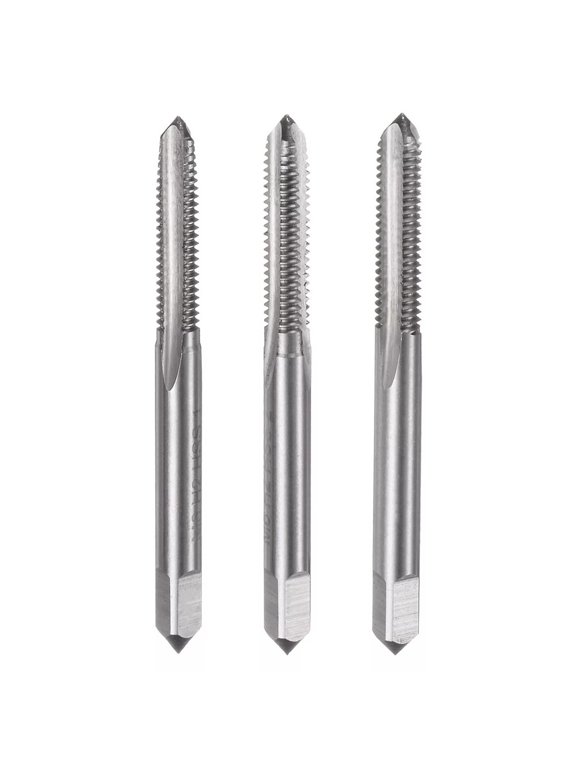 3 PCS Metric Hand Tap Set M6x1 Taper Plug Bottom Thread Screw Tapping Tool Kit for Workshop Garage DIY and Repair Use
