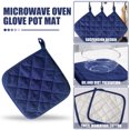 thumbnail image 1 of 3 PCS Microwave Oven Gloves Kitchen High Temperature Anti-Scalding Thick Cotton Gloves(7.1Inch×7.1Inch,B), 1 of 9