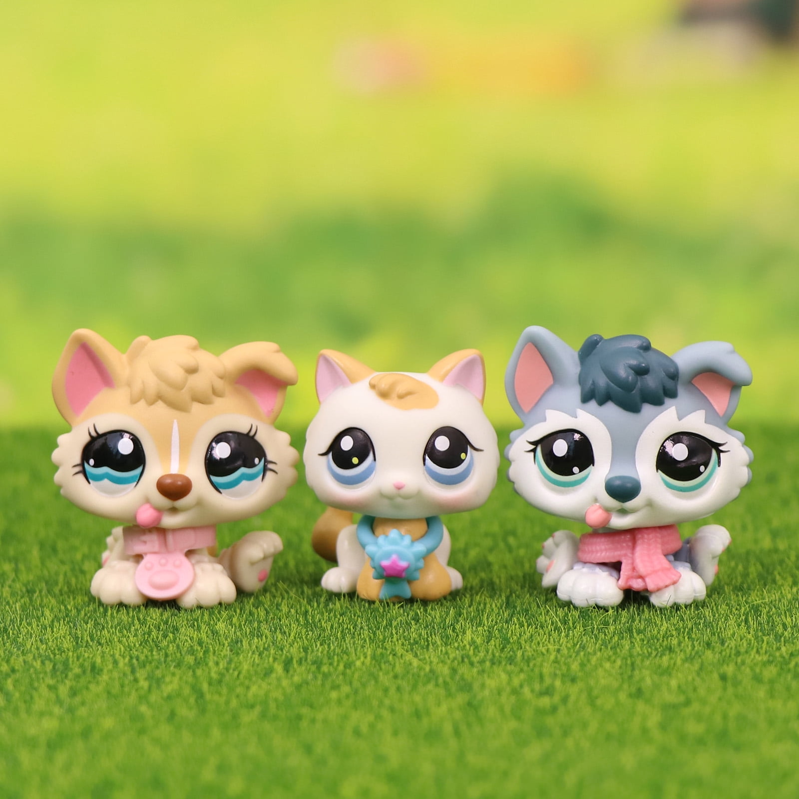 Boote Cartoon 3 PCS Mini Pets Kitten Baby Husky Figures Toy Set #134 #1013 #2036 with ...