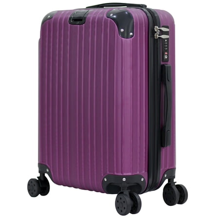 3 PCS Modern Travel Trolley TSA Luggage Set, Lavender Purple