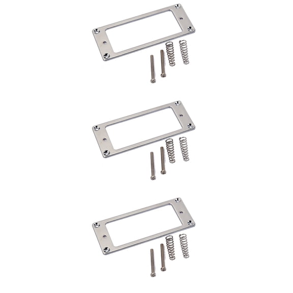 3 PCS Mono Panel Mount Socket Flat Base Pickup Frame Guitar