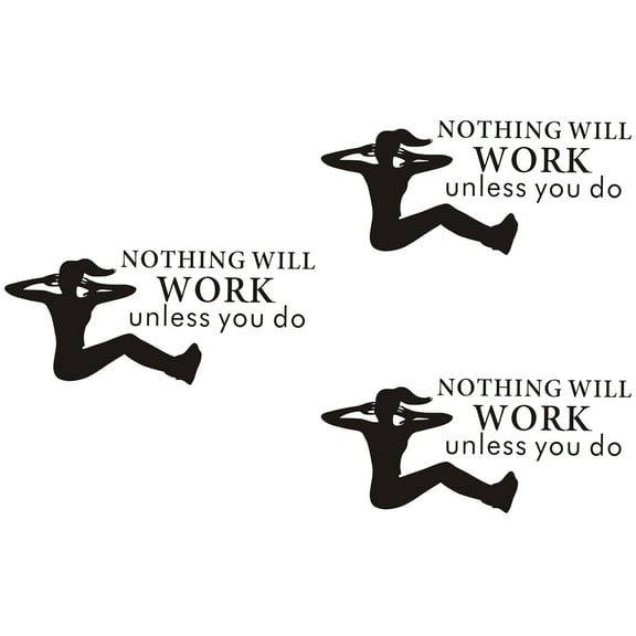 3 PCS Motivational Wall Stickers Indoor Sports Wallpaper