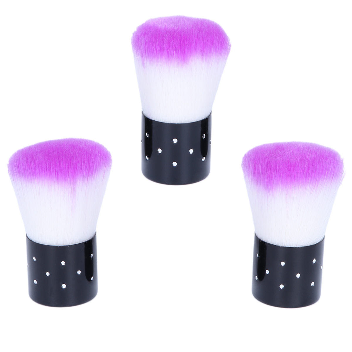 3 PCS Nail Art Tools Professional Makeup Brush Portable Dust Powder
