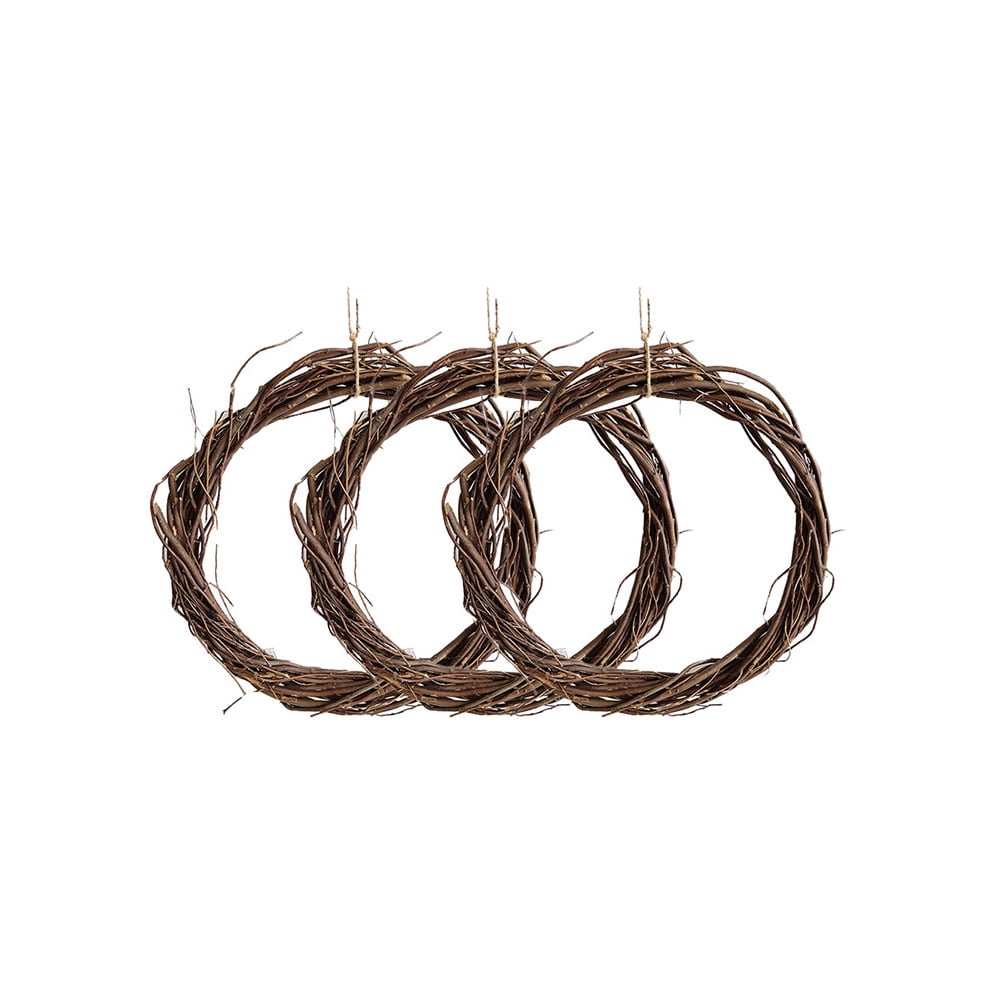 3 PCS Natural Grapevine Wreaths Set, Vine Branch Hoop Wreath Wedding