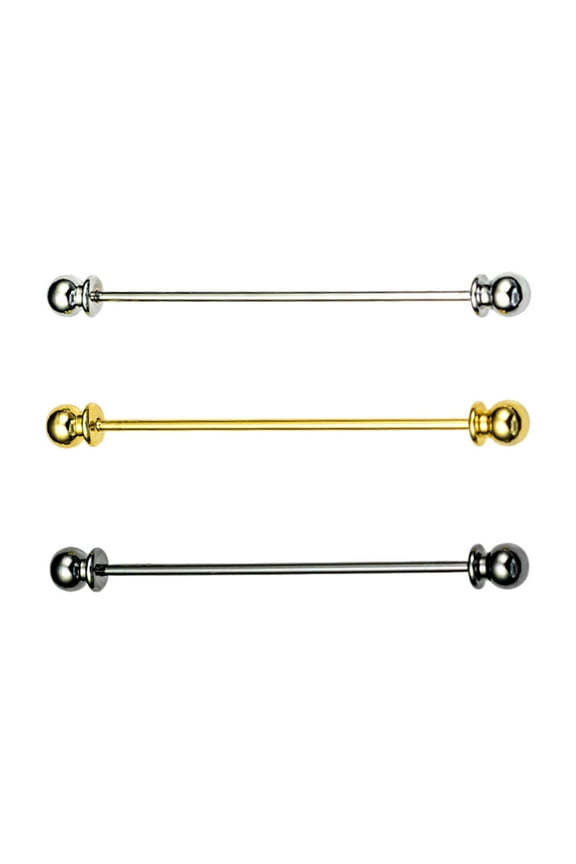 3 PCS Necktie Tie Clips Collar Bar Shirt Collar Stay Tie Pins Cravat Clip Jewelry Accessories for Men