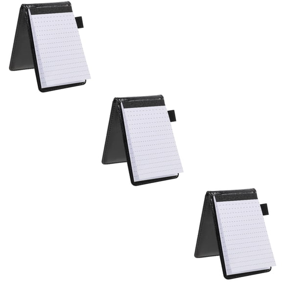 CIMAXIC Black Travel Notepad for Writing and Organizing Portable Memo Pad 3Pcs