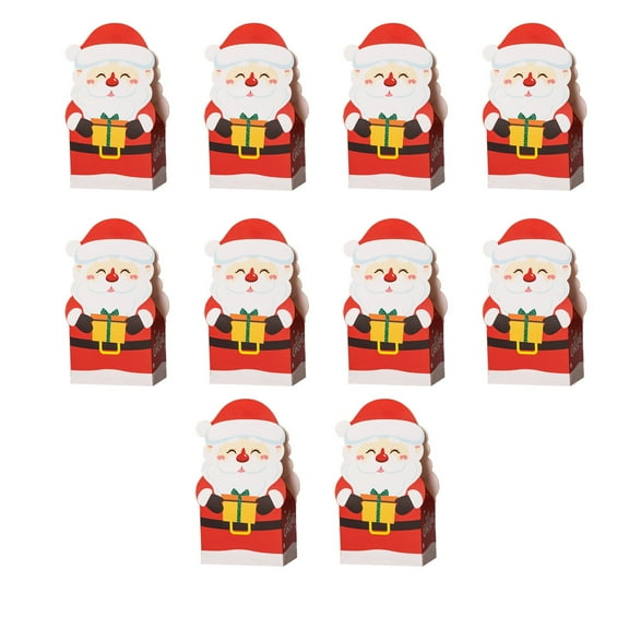 3 PCS Of Christmas Candy Box Sock Box Santa Claus Packaging Box Gift Box Small Paper Box Boys And Girls' Holiday Birthday Gifts Home Decoration