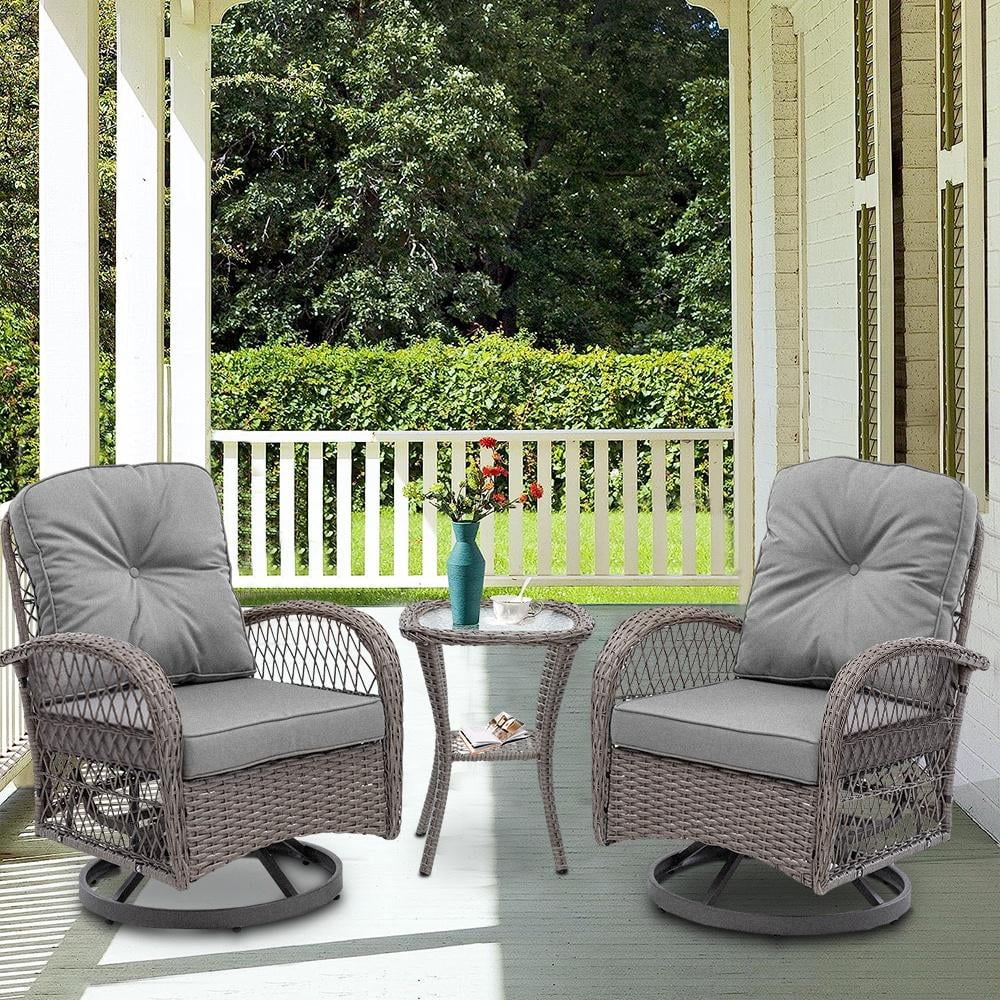 Swivel chair bistro set discount