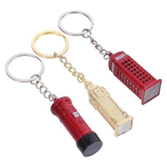 Set of 3 Pendant Keychains Featuring Design, Size 10x2.5x1.5 CM, Unique Accessories for Bags and Keys