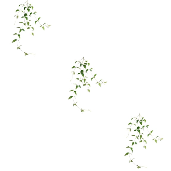 Hytrove Artificial Clematis Leaf Green Plastic Event Planners 3Pcs 11.8X4.3X0.2In