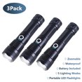 thumbnail image 1 of 3 PCS Rechargeable Flashlights High Lumens,100000LM Super Bright LED Flashlight W/5 Lighting Modes, LED Waterproof Handheld Flashlight for Home Camping Emergency, Battery Included, 1 of 9