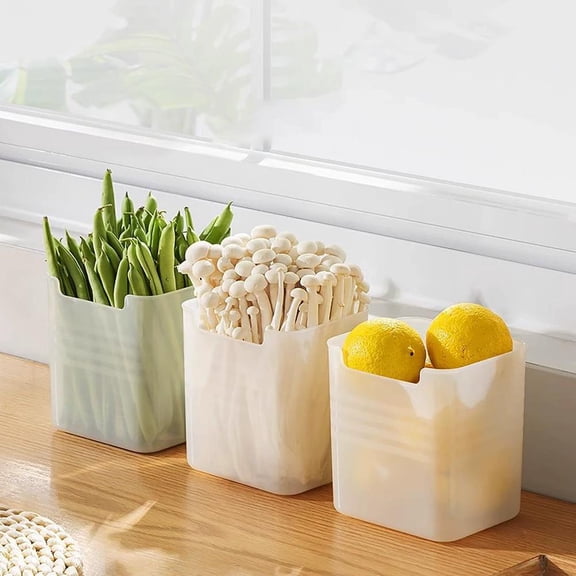 3 PCS Refrigerator Side Door Storage Bins, Clear Plastic Organizer for Eggs Condiments Cans, Stackable Fridge Shelf Container for Kitchen Organization