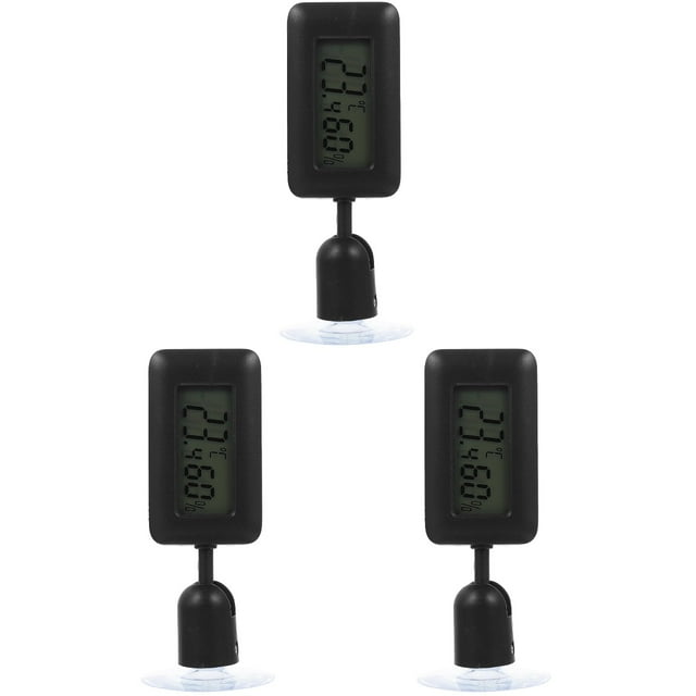 3 PCS Reptile Hygrometer Bearded Dragon Tank Thermometer Rotary