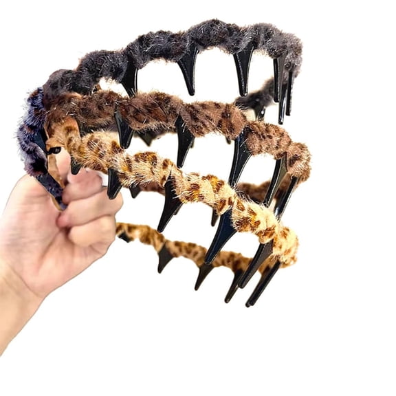 3 PCS Retro High Skull Pearl Headband, 2026 New Vintage High Cranium Headband with Teeth, Reversible Comb Head band, Suitable for Daily Use and Gathering , Wide Zig Zag Headbands for Women(#B)