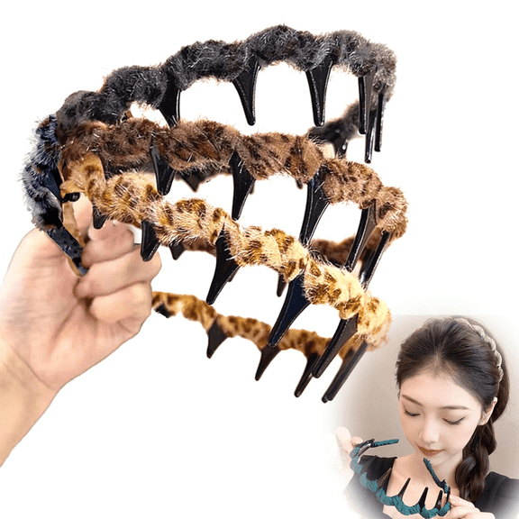 3 PCS Retro Retro High Skull Pearl Headband, 2025 New Vintage High Cranium Headband, Reversible Comb Head band with Teeth ,Vintage High Cranium Artificial Pearl Hairband