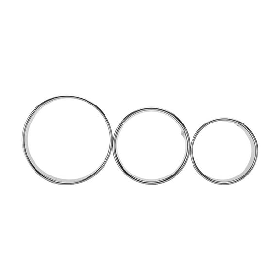 3 Pcs round Cookie Cutter Set,2.3",2.3",3.1",Stainless Steel Circle Cutters Donut Cutter for Baking,Biscuits,Cakes,Sandwiches - Durable & Easy to Clean