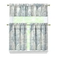 thumbnail image 1 of 3 PCS Seashell Beach Kitchen Curtains Set with Valance, Nautical Tier Curtains for Windows, Tropical Semi-Sheer Rod Pocket Caf Curtains (54x18"+2x27.5x36"), 1 of 3