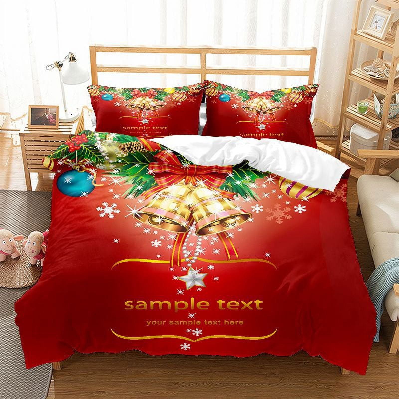 3 PCS/Set 3D Christmas Tree Ball Snowflakes Print Bedding Comforter