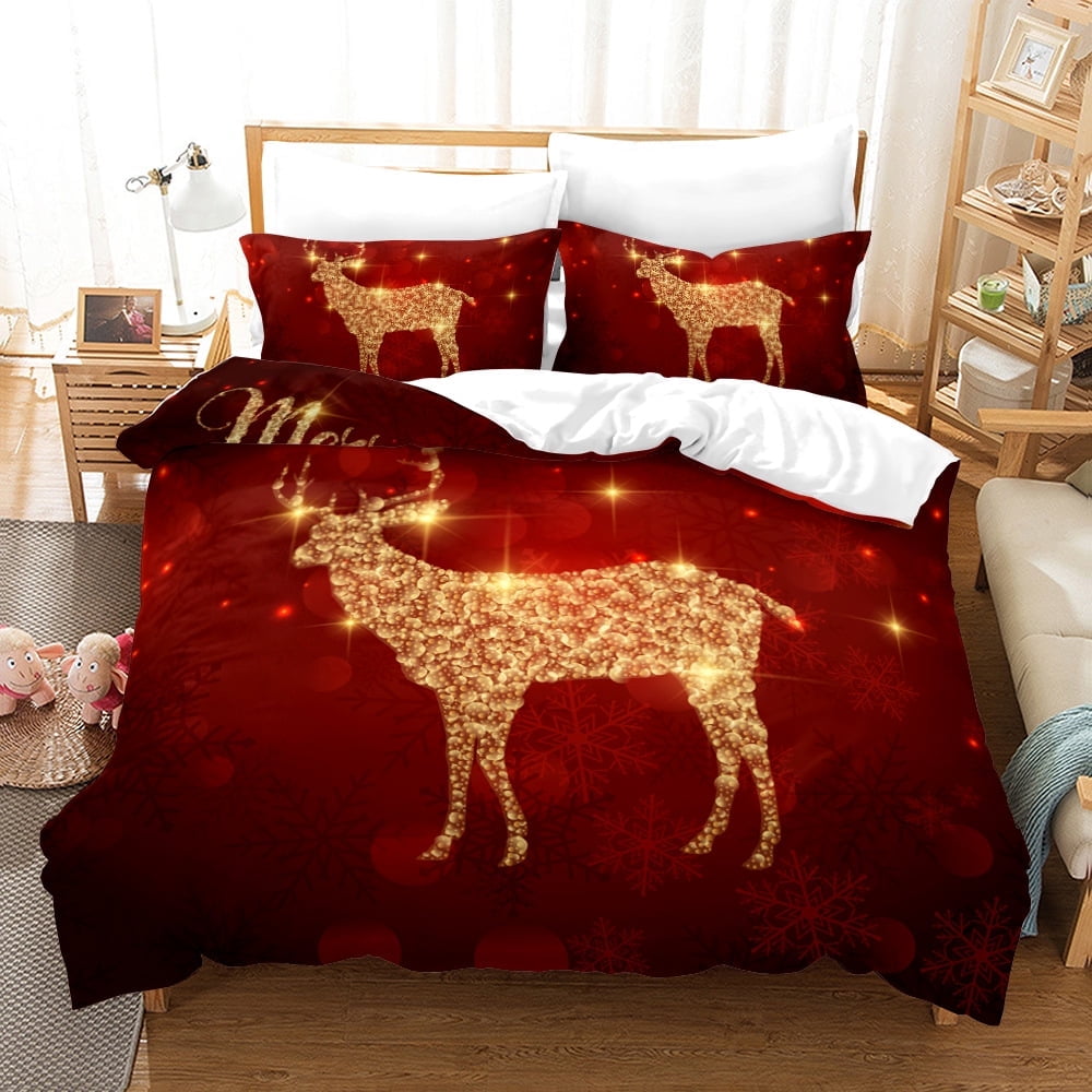 3 PCS Set Christmas Flannel Sheet Set Deep Pocket Fitted Sheet Holiday Sheets Warm Bed Sheets Anti Pill Flannel Sheets Queen Santa for Kids Teens Boys Girls Adult Room Decor 259 228cm C5 Walmart
