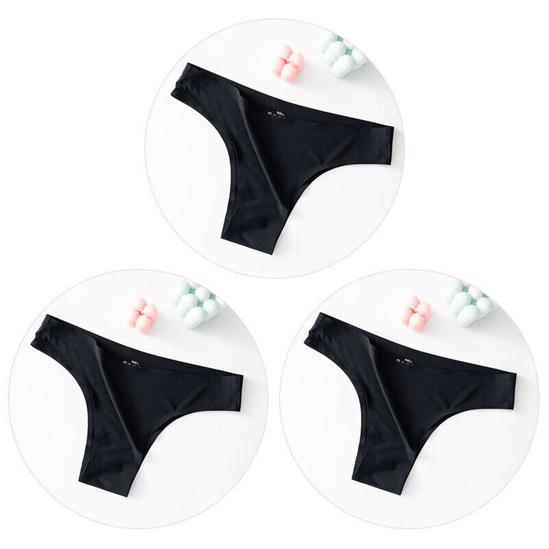 3 PCS Sexy Lady Seamless Silk Stretch Comfortable Panties Low Waist