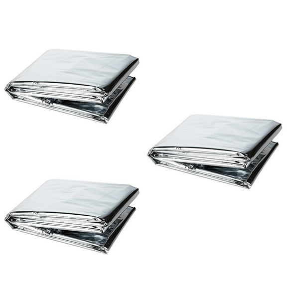 3 PCS Silver Polyester Film Reflective Mirror Paper Tent Blinds