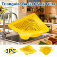 thumbnail image 1 of 3 PCS Sink Strainer Basket,Faucet Hanging Strainer,Hanging Kitchen Sink Strainer Basket,Sink Food Catcher with Press Dumping,Food Fruit Vegetable Drain Shelf Sink Storage Holder, 1 of 12