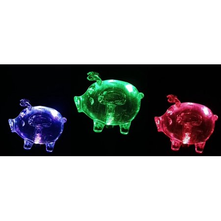3 PCS Solar Color Changing PIG Style Garden Stake Light