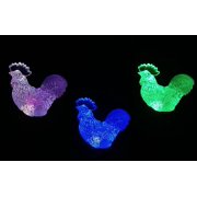 3 PCS Solar Color Changing ROOSTER Style Garden Stake Light