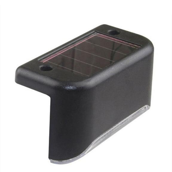 3 PCS Solar Garden Lights Path Fence Post Powered Outdoor Gutter Waterproof LED Black