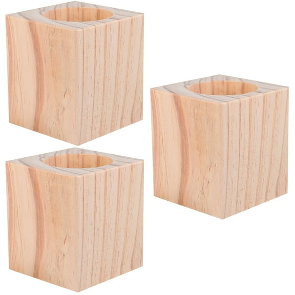 3 PCS Solid Wood Table Mat Furniture Table Lifts Couch Leg Risers Wood Sofa Risers Bed Riser Table Riser