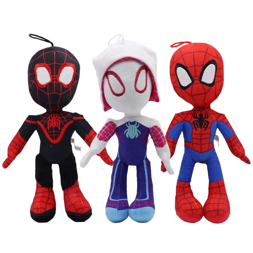 3 PCS Spidy and His Amazing Friends Plush Toys Set,Ghost Spider Gwen
