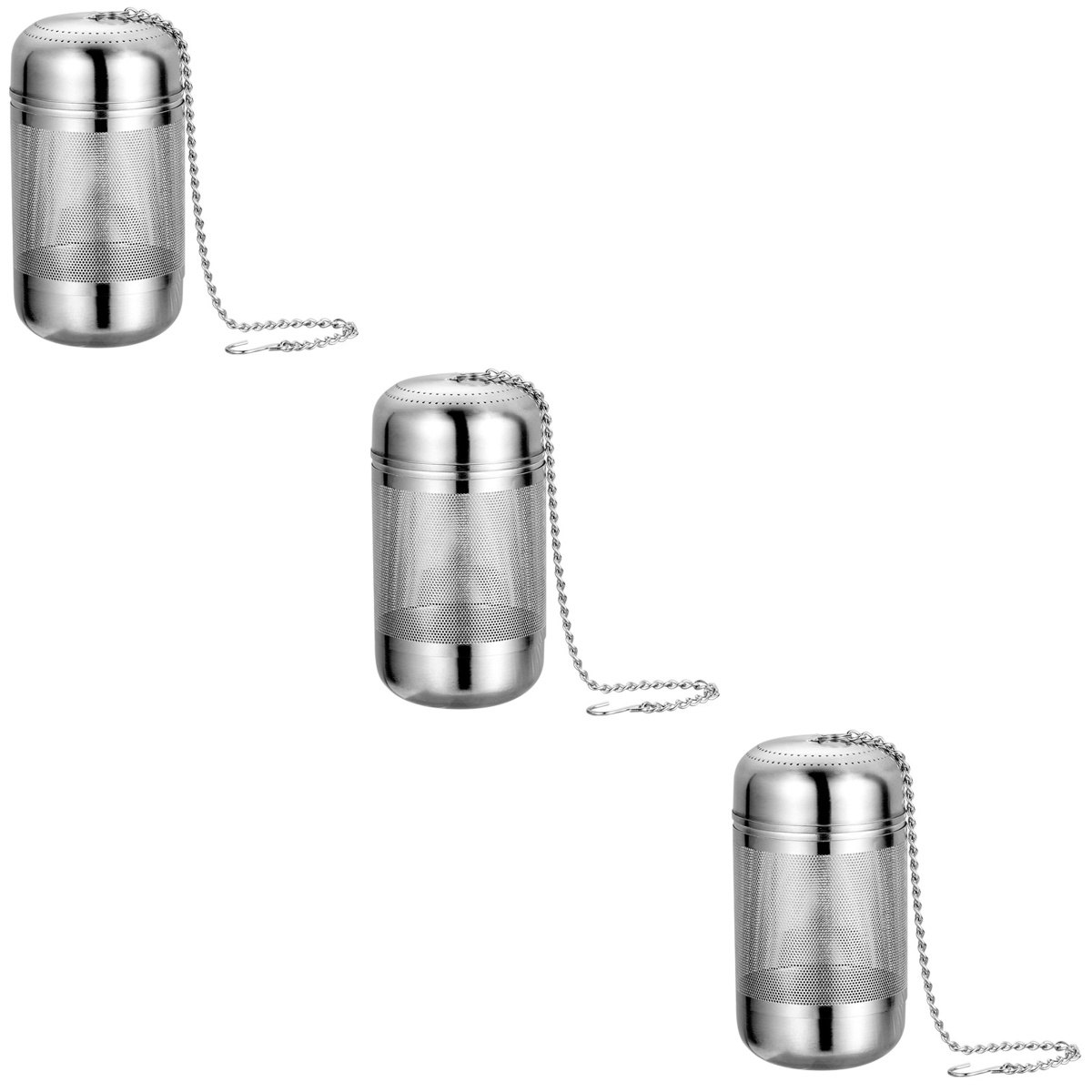 3 PCS Stainless Steel Seasoning Ball Strainer Soup Filter Tea Strainers for Loose Diffusers Home