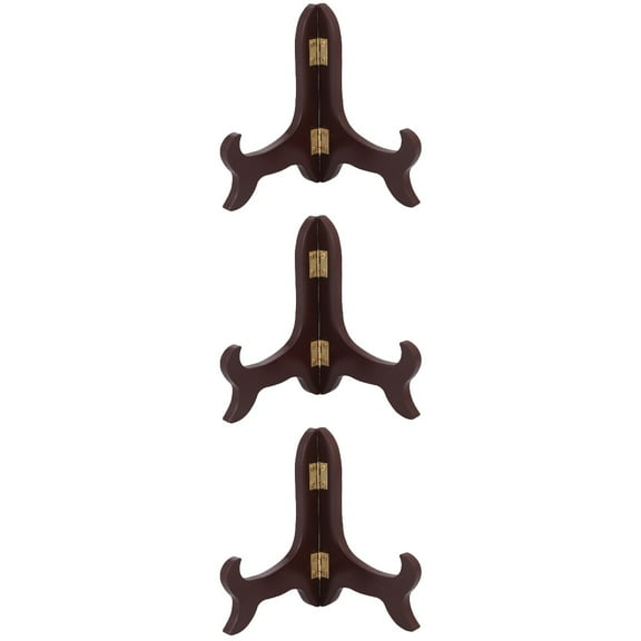 3 PCS Tile Stands for Display Brass Decorative Plate Holder Photo Elegant