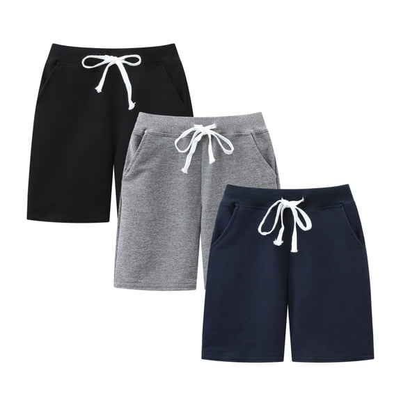 3 PCS Toddler Baby Boys Summer Casual Shorts Solid Sport Shorts Kids Cotton Athletic Pants 1-5T