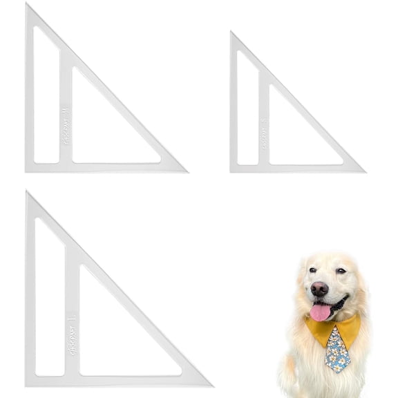 3 PCS Triangle Dog Bandanas Sewing Templates Acrylic Quilting Templates Creative Quilting Cutting Template DIY Craft Sewing Rulers