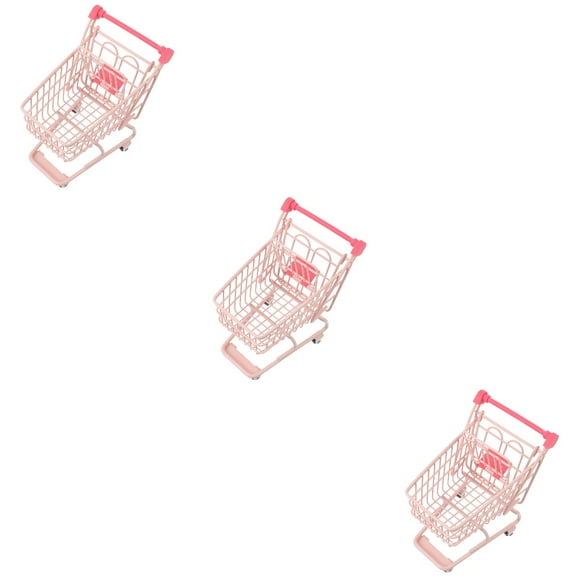 3 PCS Wagons Carts Foldable Game for Kids Children Trolley Mini Shopping Handcart Utility Supermarket Storage
