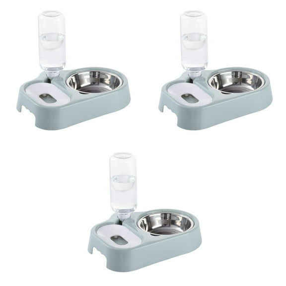 3 PCS Water Fountain Cat Bowl Pet Bowls with Tray