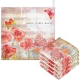 thumbnail image 1 of 3 PCS Watercolor Poppies Butterflies Baby Muslin Washcloths, Music Score Soft Absorbent Face Towel Burp Cloths Cotton Bath Wipes Infant Wash Cloth for Newborn Boys Girls, 1 of 7