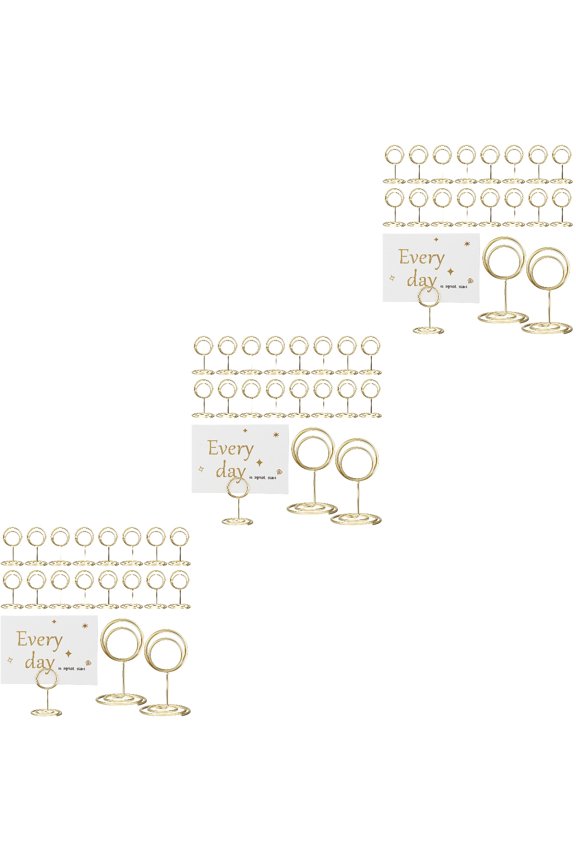 3 PCS Wedding Place Card Holders Bracket Memo Photo Display Stands